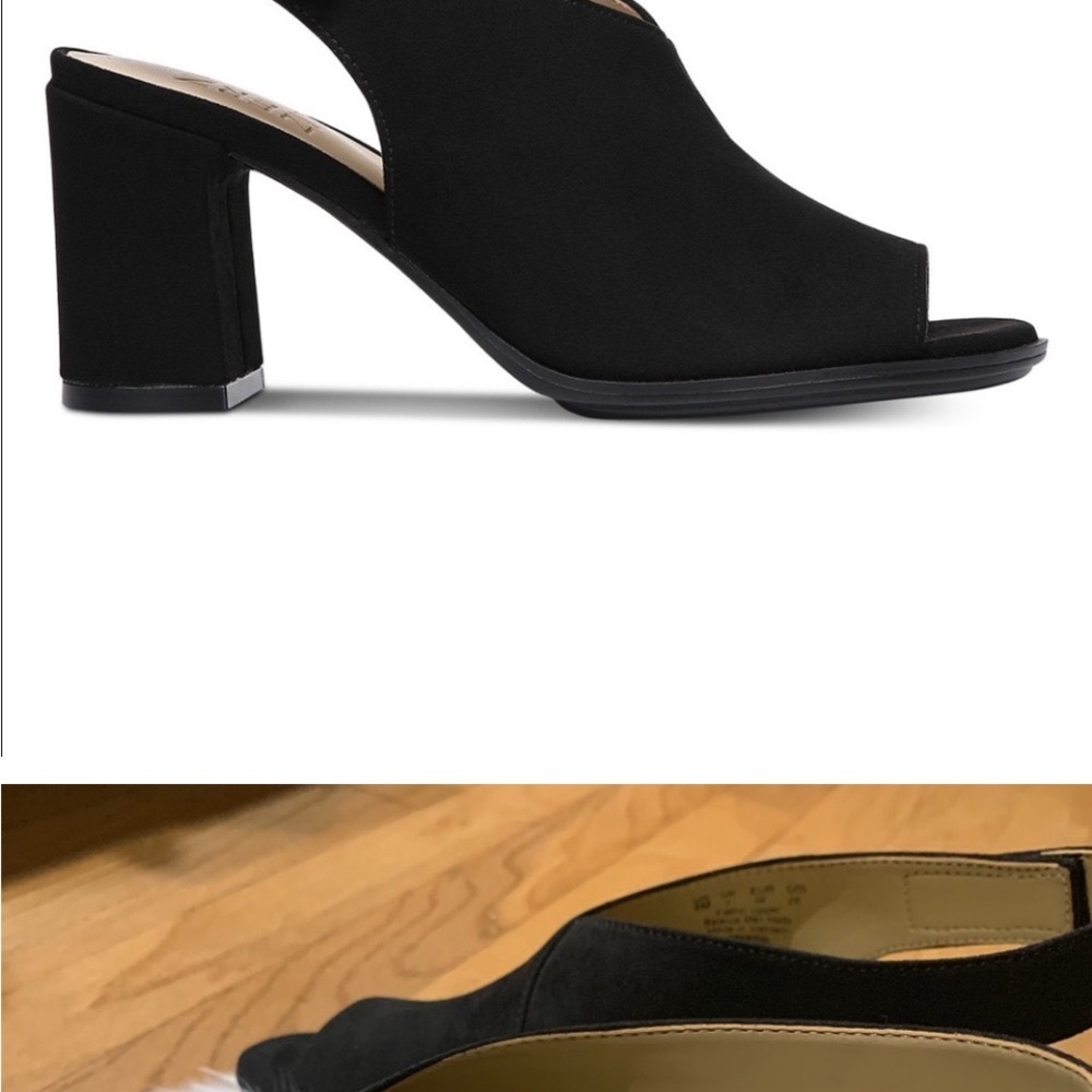 Naturalizer Preston Suede Peep Toe Slingback Shoes